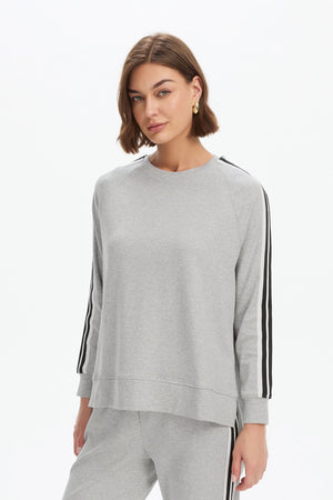 STRIPE SLEEVE SWEAT (SUMMER WEIGHT)