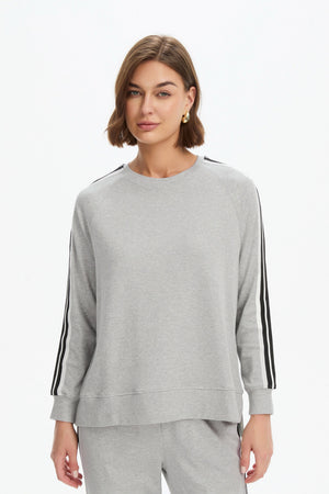 STRIPE SLEEVE SWEAT (SUMMER WEIGHT)
