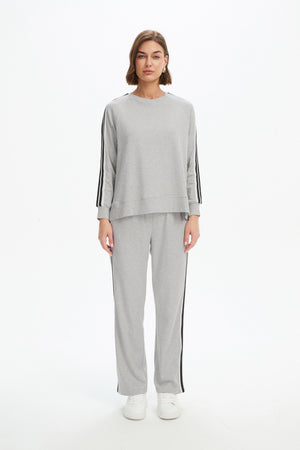 STRIPE SLEEVE SWEAT (SUMMER WEIGHT)