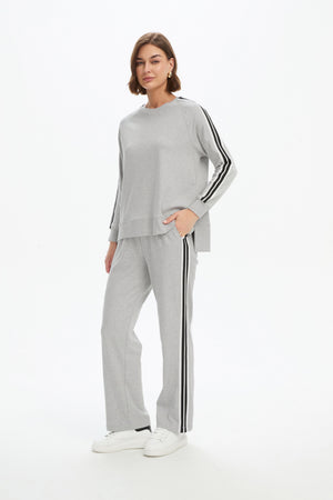 STRIPE SLEEVE SWEAT (SUMMER WEIGHT)
