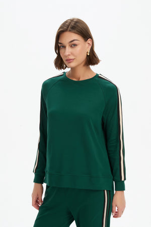 STRIPE SLEEVE SWEAT (SUMMER WEIGHT)