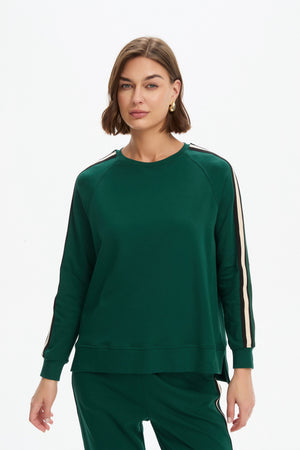 STRIPE SLEEVE SWEAT (SUMMER WEIGHT)