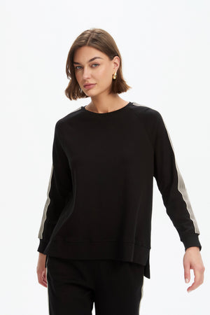 STRIPE SLEEVE SWEAT (SUMMER WEIGHT)
