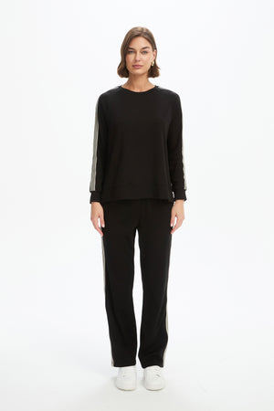 STRIPE SLEEVE SWEAT (SUMMER WEIGHT)