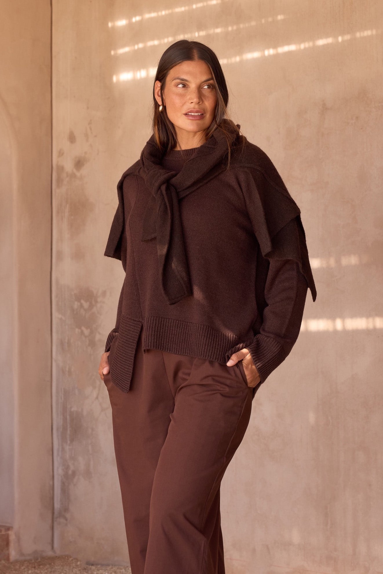TEXTURED CUFF KNIT