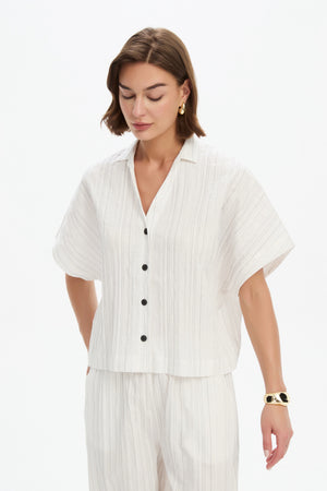 TEXTURED PINSTRIPE SHIRT