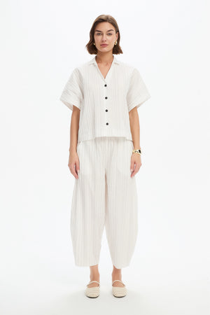 TEXTURED PINSTRIPE SHIRT