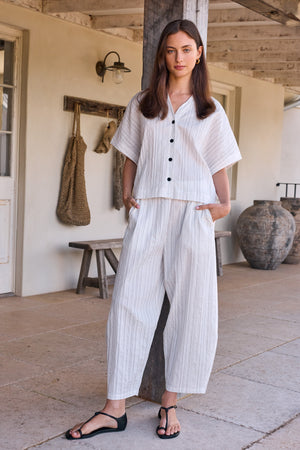 TEXTURED PINSTRIPE SHIRT