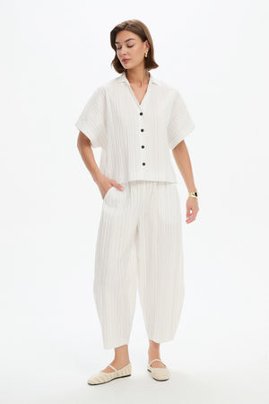 TEXTURED PINSTRIPE SHIRT