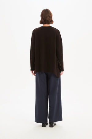 V NECK SPLIT KNIT