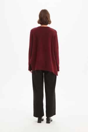 V NECK SPLIT KNIT