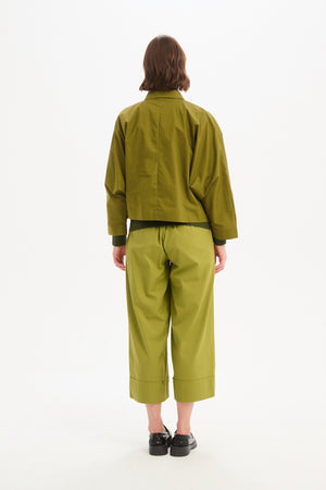 WIDE CROP POPLIN OVERSHIRT