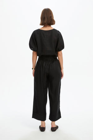 WIDE LEG LINEN PANT
