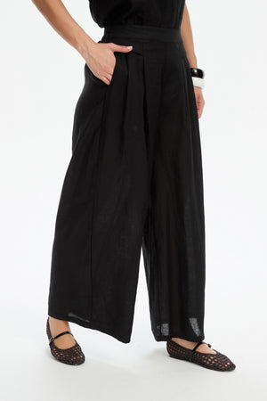 PLEAT FRONT PALAZZO PANT