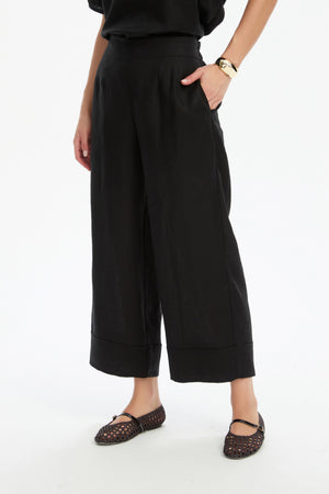 WIDE LEG LINEN PANT