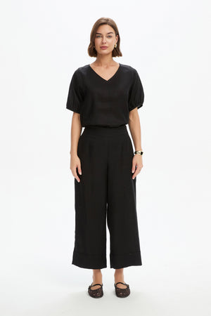 WIDE LEG LINEN PANT