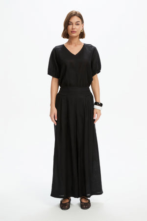 PLEAT FRONT PALAZZO PANT