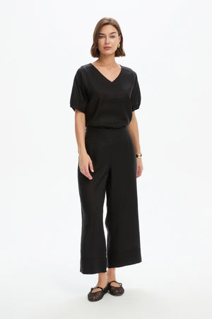 WIDE LEG LINEN PANT