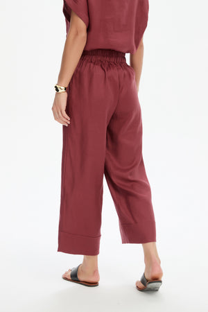 WIDE LEG LINEN PANT
