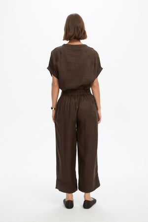 WIDE LEG LINEN PANT