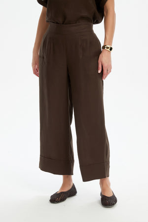 WIDE LEG LINEN PANT