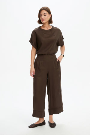 WIDE LEG LINEN PANT