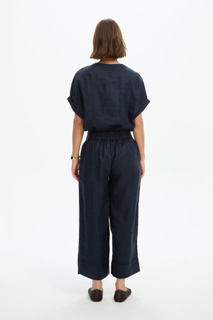 WIDE LEG LINEN PANT