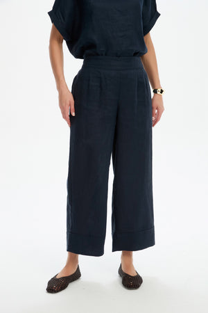 WIDE LEG LINEN PANT
