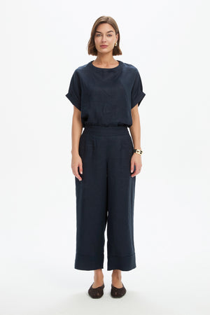 WIDE LEG LINEN PANT