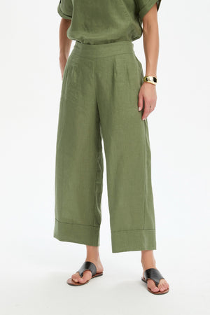 WIDE LEG LINEN PANT