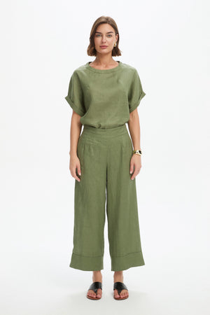 WIDE LEG LINEN PANT