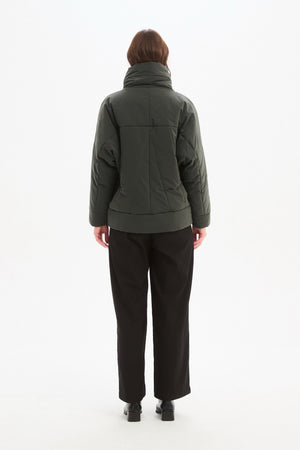 WRAP FRONT PUFFER JACKET