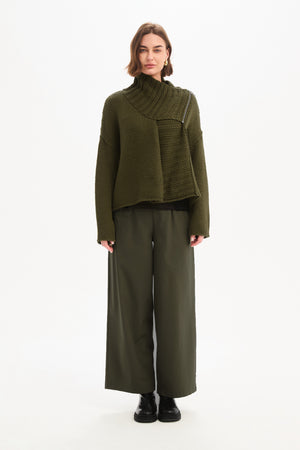 ZIP COLLAR CARDIGAN