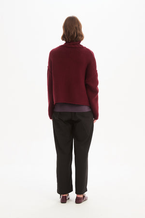 ZIP COLLAR CARDIGAN