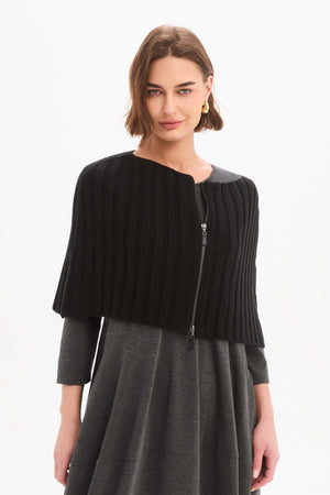 ZIP THROUGH KNIT SHAWL