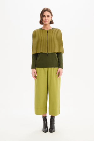 ZIP THROUGH KNIT SHAWL