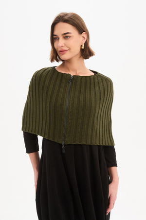 ZIP THROUGH KNIT SHAWL