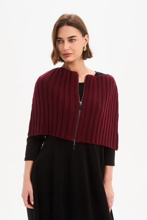 ZIP THROUGH KNIT SHAWL