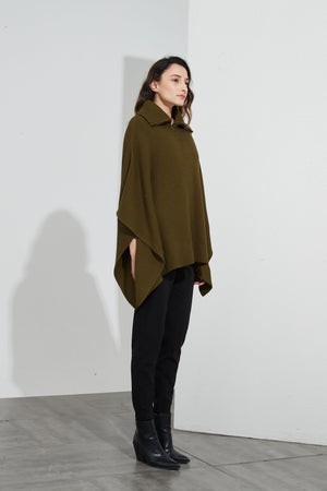 ZIP COLLAR PONCHO