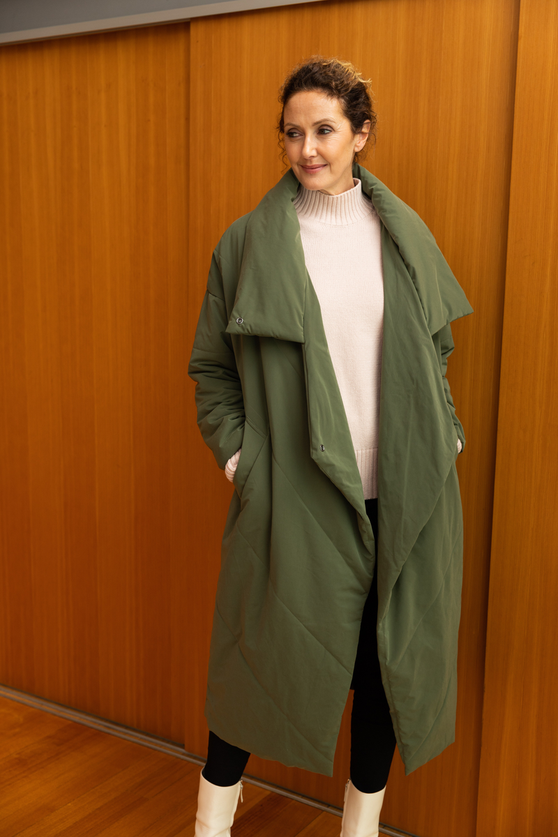 LONGLINE WRAP COAT