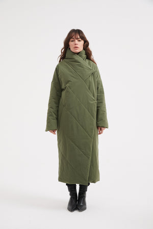 LONGLINE WRAP COAT