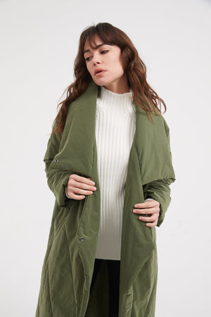 LONGLINE WRAP COAT