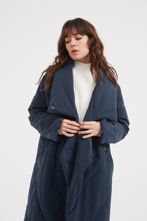 LONGLINE WRAP COAT