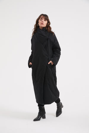 LONGLINE WRAP COAT