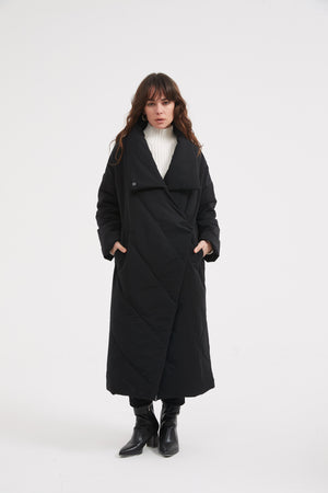 LONGLINE WRAP COAT