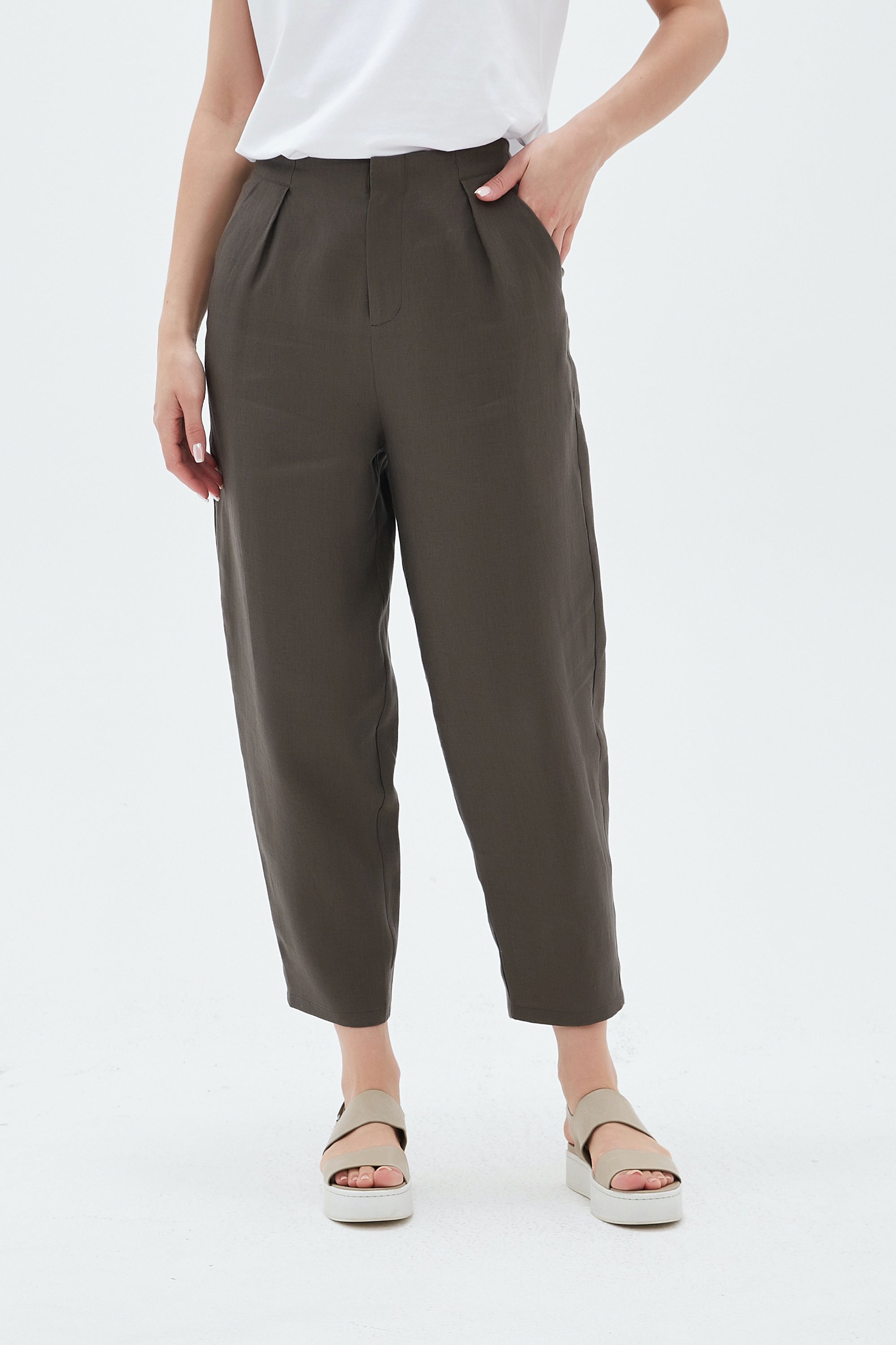 Cotton Rich Slim Fit Cropped Trousers | Seasalt Cornwall | M&S