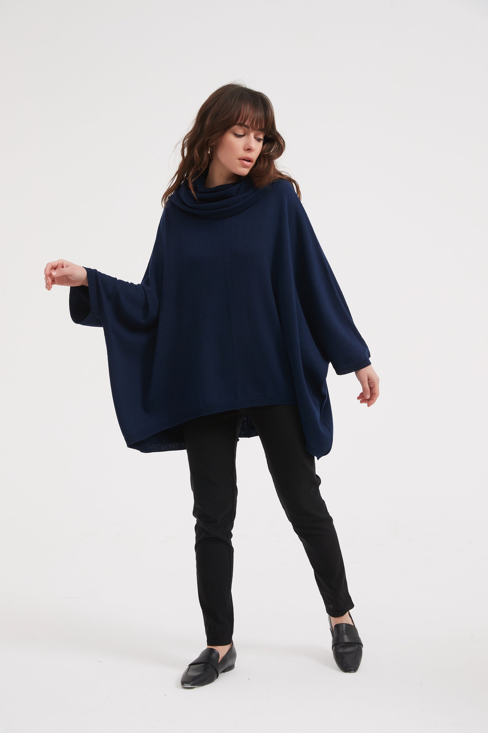 COWL NECK BOXY KNIT (WOOL BLEND)