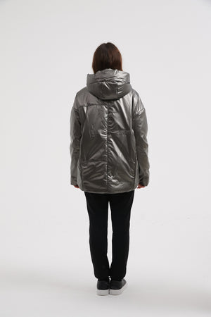 METALLIC PUFFER JACKET