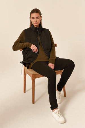 PADDED RUCHED VEST
