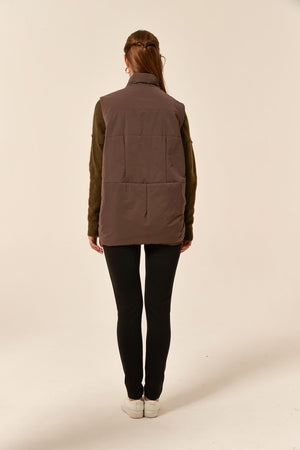 PADDED RUCHED VEST